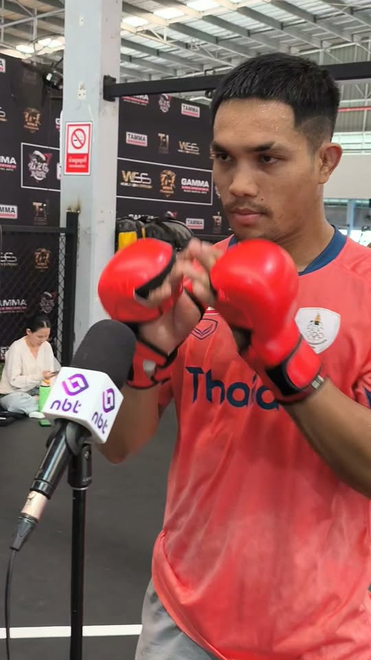 "Tick" Sakdsith Jantanhom, men's MMA athlete in the 71 kg division, says he has been preparing his body for 5 months and is now in peak condition, having studied his opponent's fighting style throughout. He asks to do his
