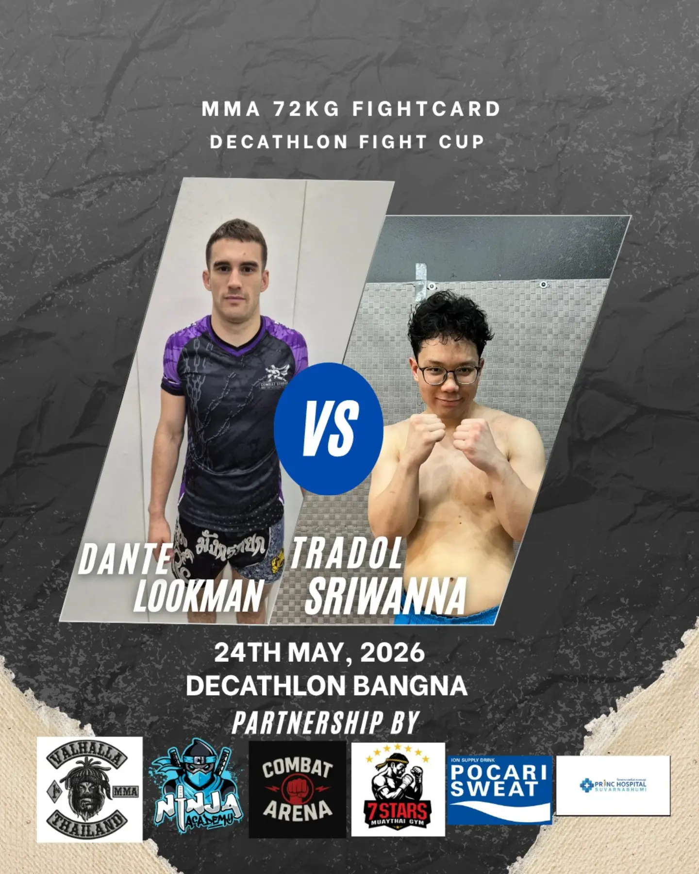 MMA 72 kg bout Decathlon Fight cup 2026