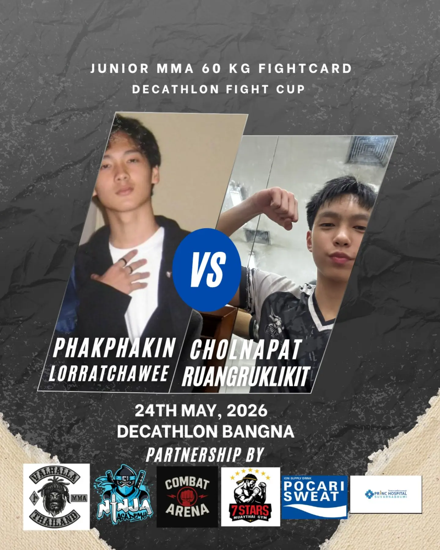 Junior MMA 60kg bout Decathlon Fight cup 2026