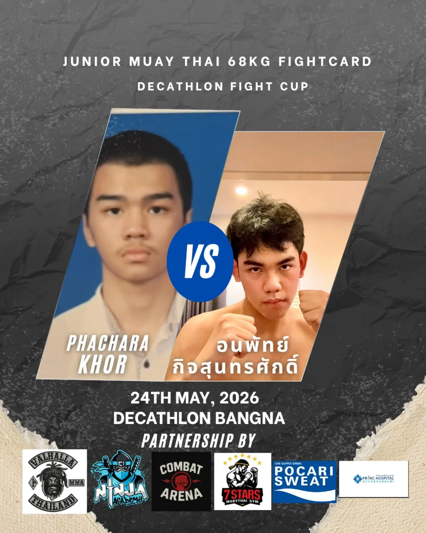 Junior Muay-thai 68kg bout Decathlon Fight cup 2026