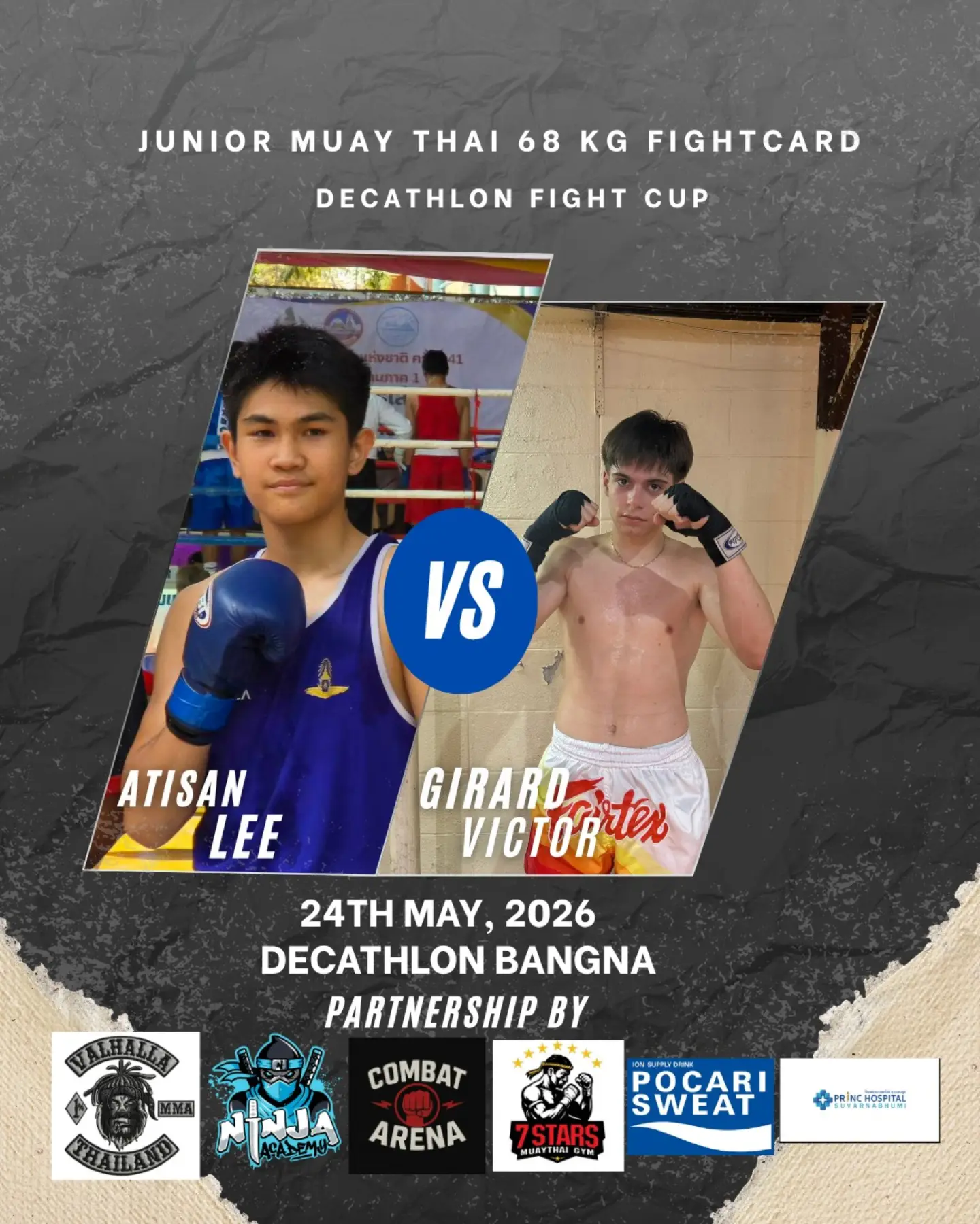 Junior Muay-thai 68kg bout Decathlon Fight cup 2026