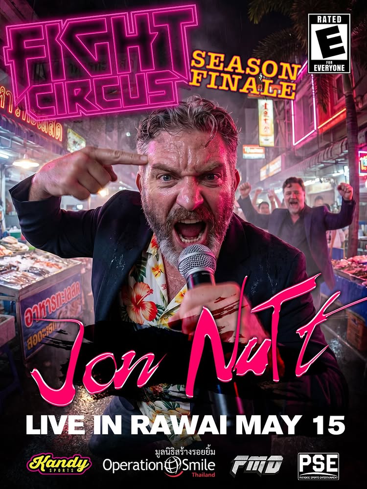 JON NUTT rolls into @kandy_rawai tomorrow night looking to turn the whole venue upside down❗️ No fake hype, no respect, no brakes — just unfinished business and