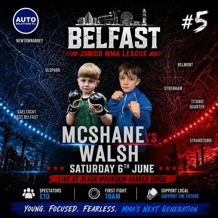 Another stacked lineup added to the card for Belfast Junior MMA League #5 👊