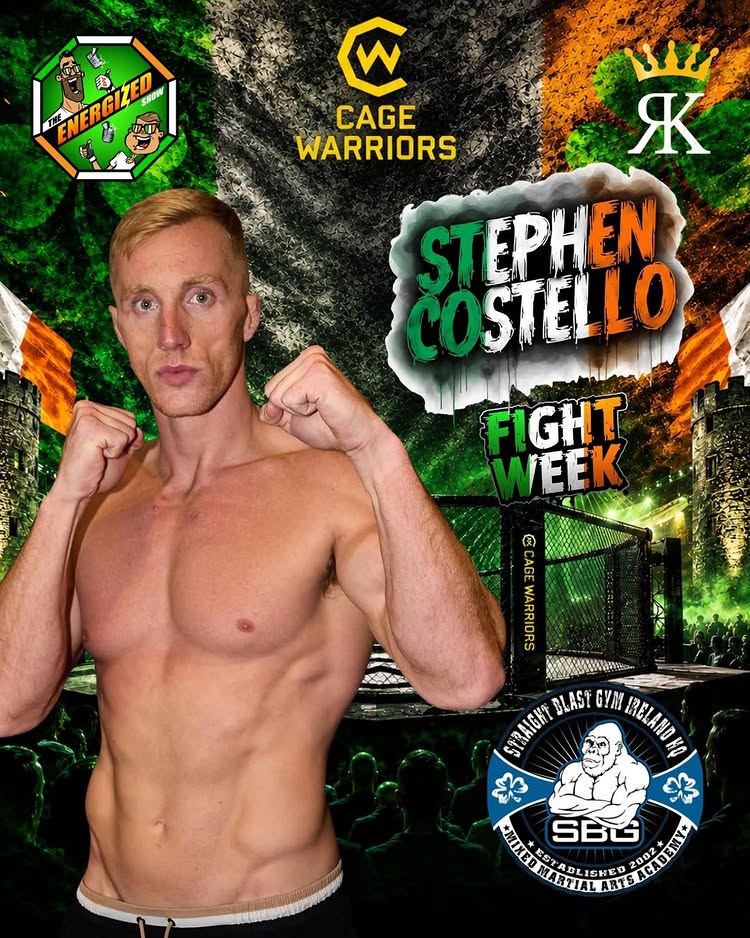 @stephencostello_mma ( @sbgireland ) returns at @cagewarriors 208 this Saturday June 27th in London 👊🦍🇮🇪