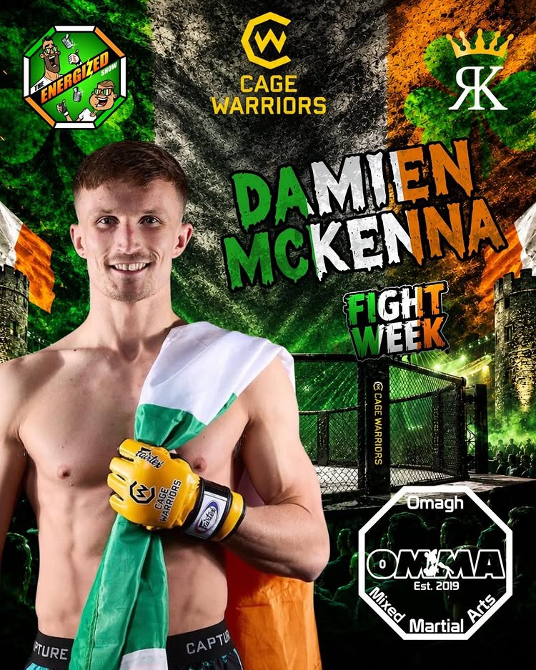 @damienmckenna_ ( @omma_ryano ) returns at @cagewarriors 208 this Saturday June 27th in London 👊🦏🇮🇪
