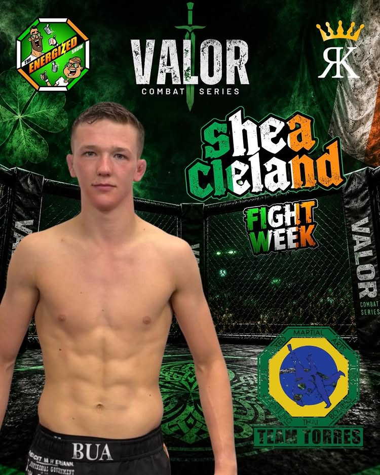 @sheacleland ( @teamtorreshq ) returns in the Main Event at @valorcombatseries this Saturday in Belfast 💯👊🇮🇪