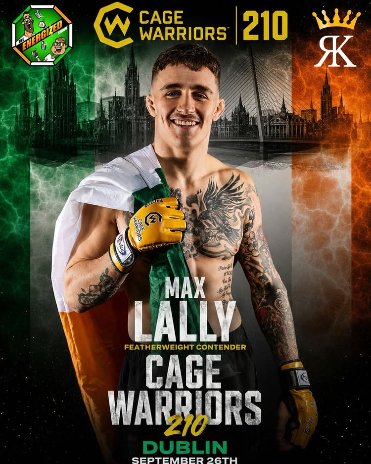 Co-main max! @maximuslally will be looking to keep the momentum going and make a push towards that @cagewarriors gold