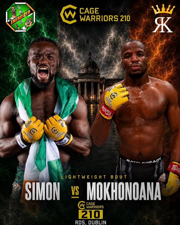 🚨 Fight Announcement 🚨 @solkingsimonmma vs @blackdiamond_mma goes down at @cagewarriors Dublin September 26th