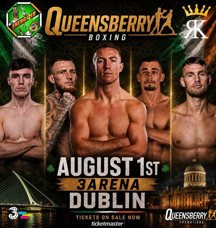 @pierce.oleary headlines @queensberrypromotions on August First only a stones throw away from his home with a whole host of other Irish boxing talent including