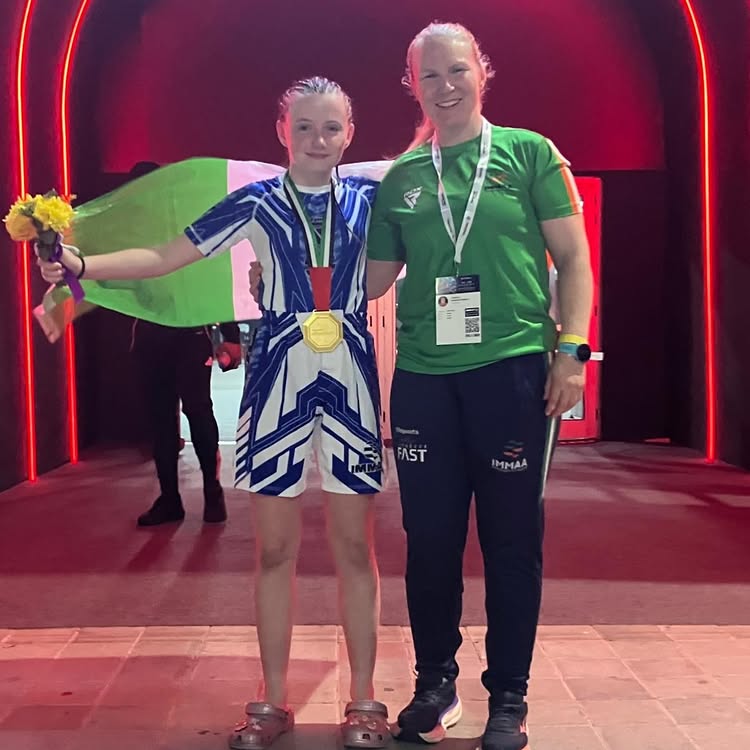 Ella Carey is the fourth girl to become an @immafed World Champion from @relentless_martial_arts 💚