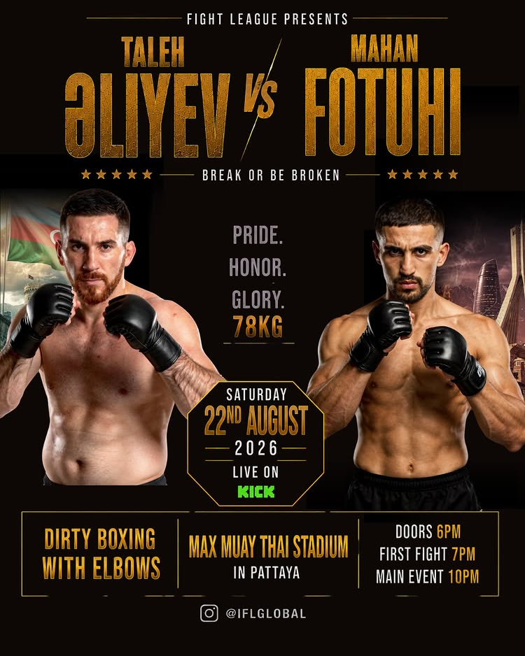 Two elite Muay Thai strikers go head-to-head, armed with heavy hands and devastating elbows. Under a boxing + elbows rule set, every exchange could end the figh