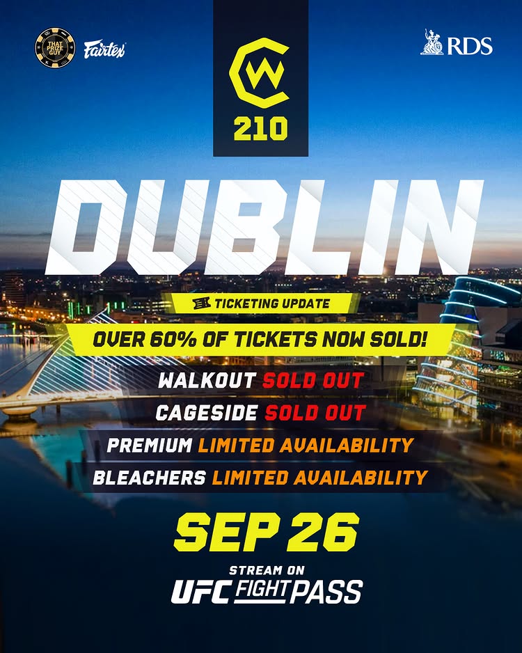 Tickets Are Selling FAST For #CW210 Dublin 🔥 👀