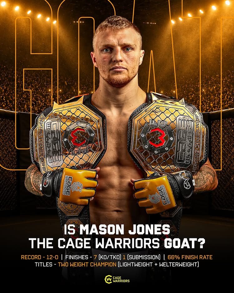 Is @masonjones95 The Cage Warriors GOAT? 🐐