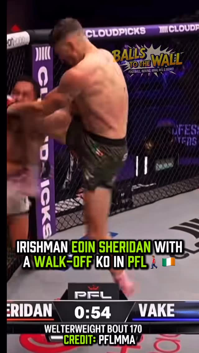 Irelands very own @eoinshero1 with a huge walk-off KO in the PFL!🤯🔥