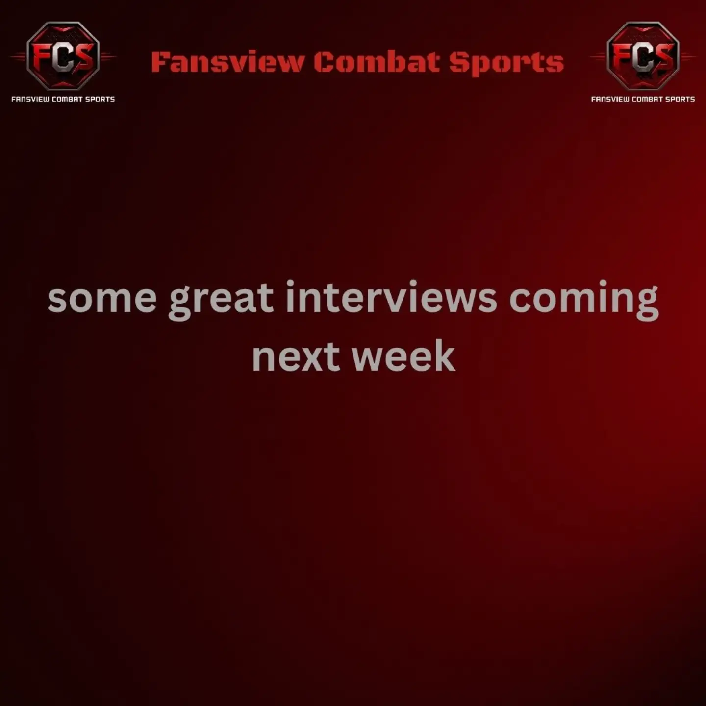 Some great interviews coming this week