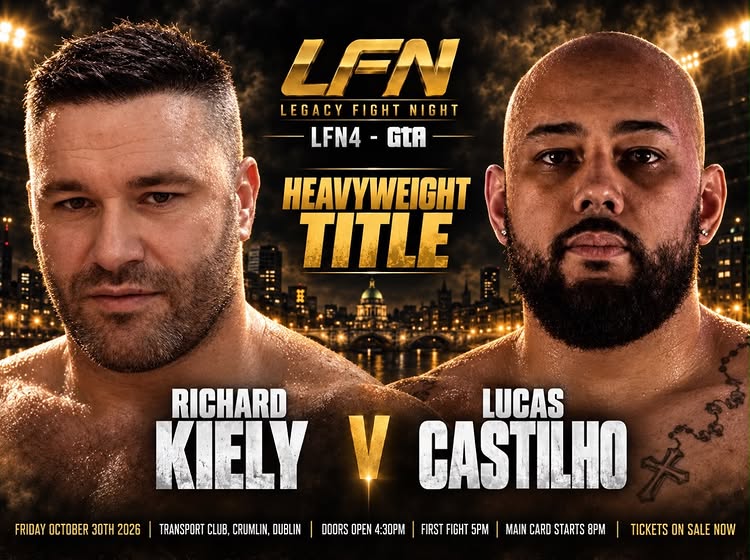 @richardkielymma v @castiiilho11 for the vacant heavyweight championship set for LFN4-GTA on October 30th @transportclubcrumlin