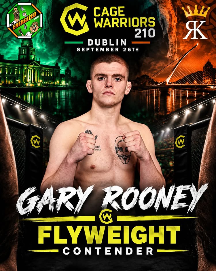 @gary_rooney will have The RDS on wheels at @cagewarriors 210! This will be his first outing representing @holohanmartialarts and he will make a statement in th