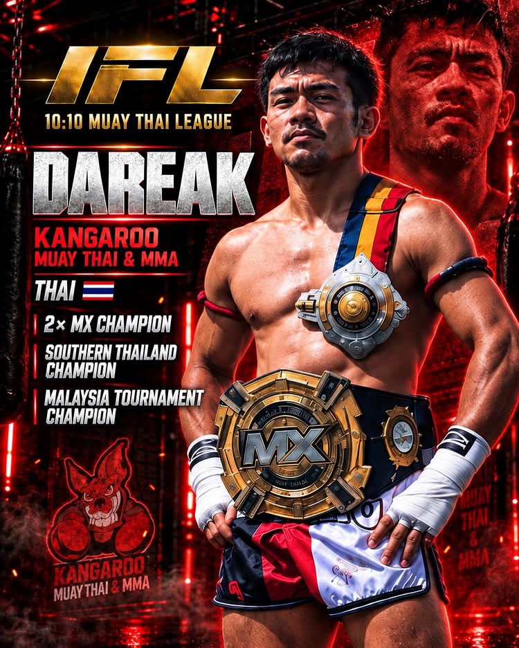 The powerful four-time Thai champion enters the IFL eight-man tournament.