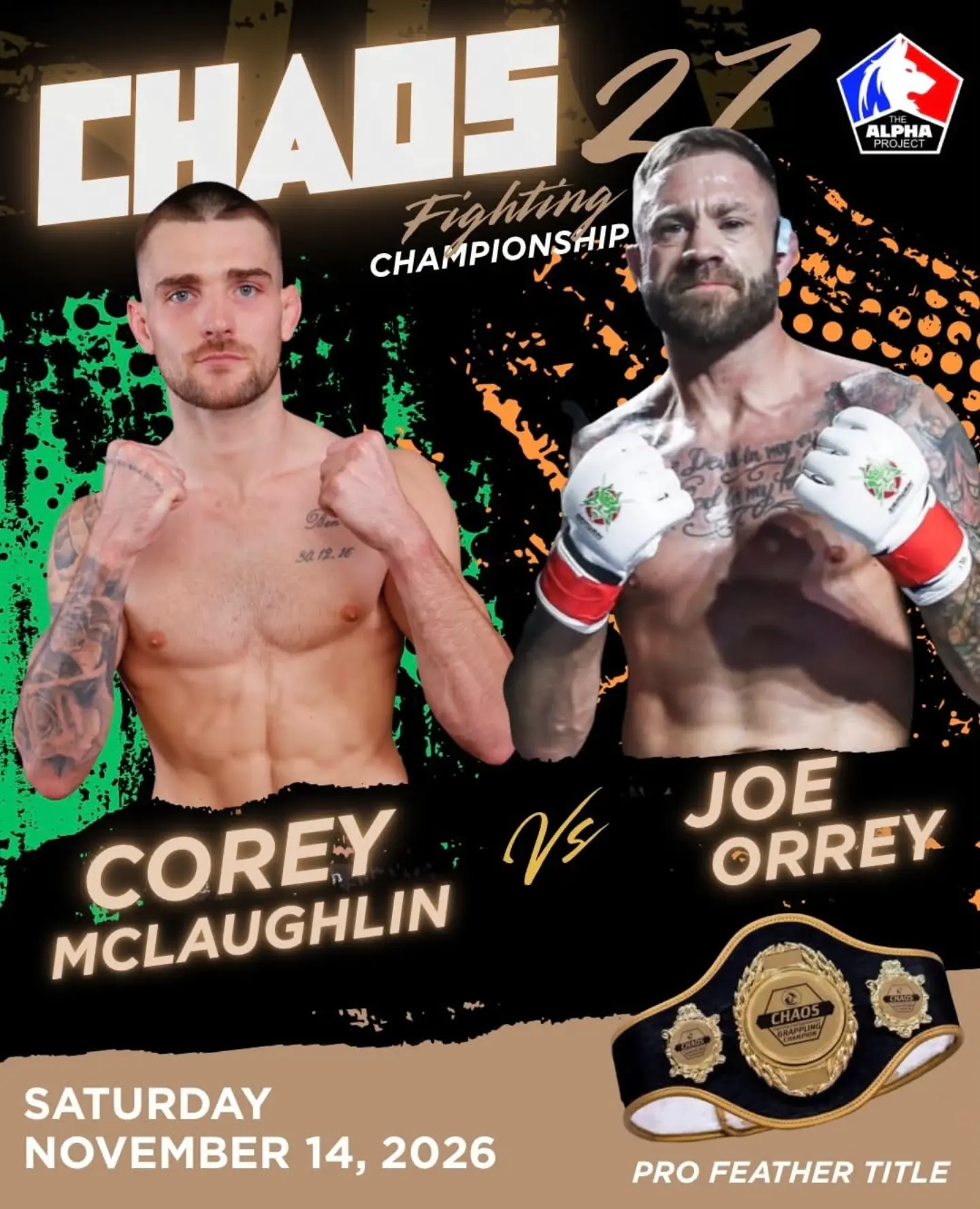 Professional featherweight title fight